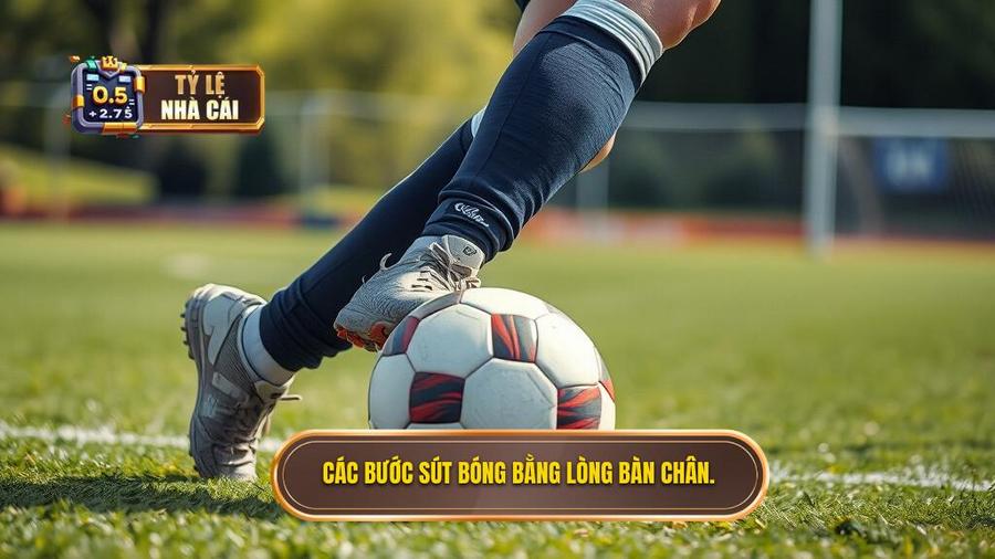 2. Các bước sút bóng bằng lòng bàn chân.