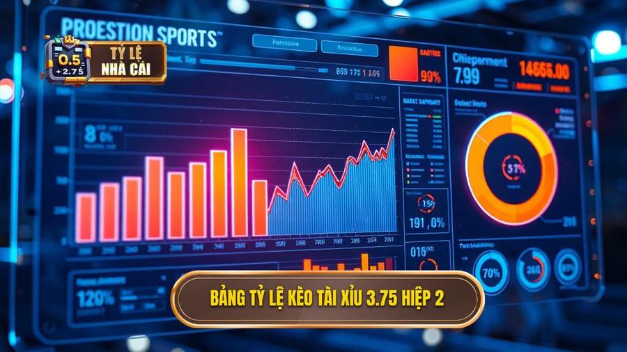 3. Bảng tỷ lệ kèo tài xỉu 3.75 hiệp 2