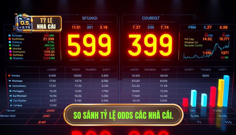 Bảng so sánh ví dụ về tỷ lệ Odds giữa các nhà cái